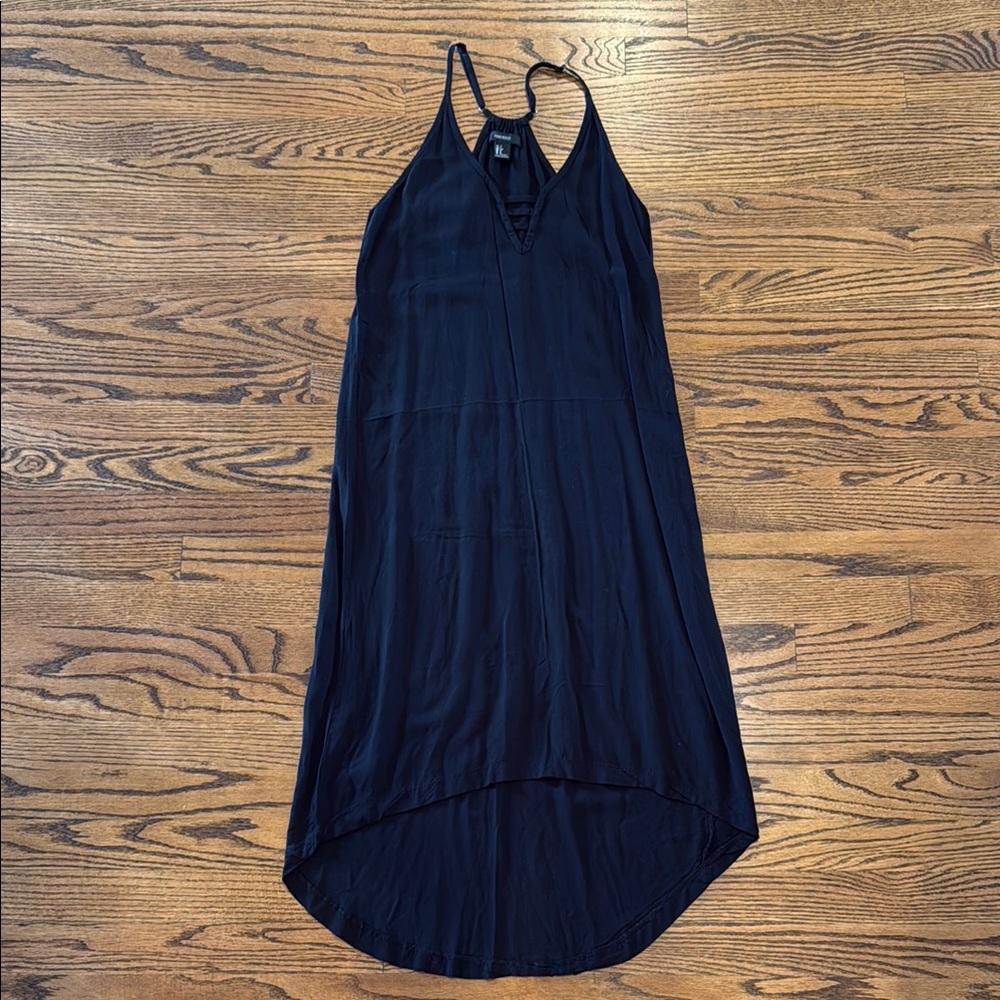 Forever 21 Black High Low Cover Up Maxi Dress S